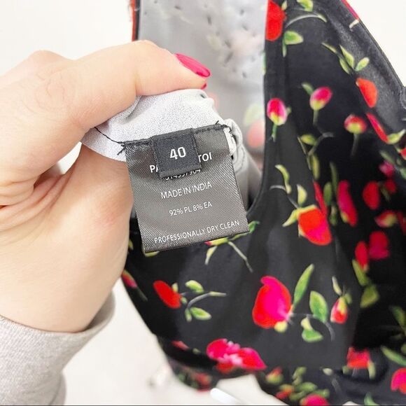 Dodo Bar Or Rhinestone Crystal Gem Jumpsuit Floral Red Pockets Wide Leg 2-4 - Picture 4 of 11